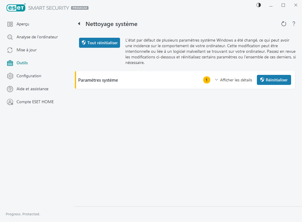 Outil de nettoyage système Outil de nettoyage système