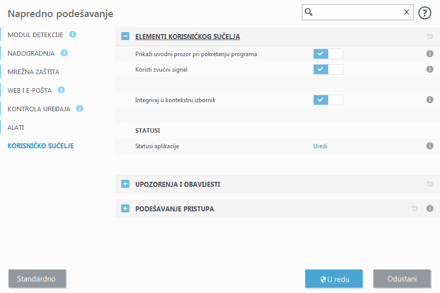 Elementi korisničkog sučelja