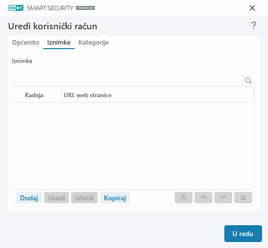 Uredi korisnički račun Uredi korisnički račun