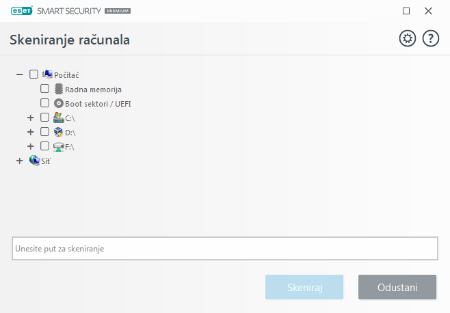Prilagođeno skeniranje