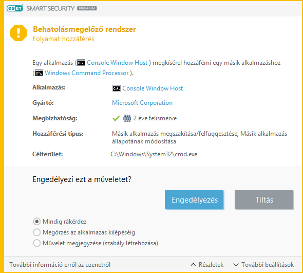 Behatolásmegelőző rendszer (HIPS) Behatolásmegelőző rendszer (HIPS)