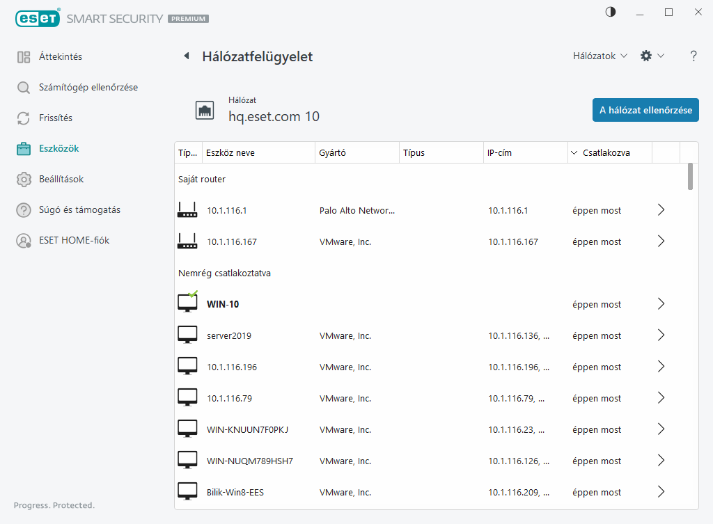 Hálózatfelügyelet Hálózatfelügyelet