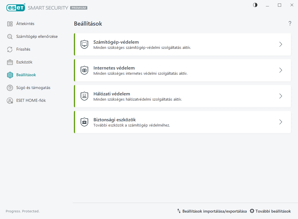 Beállítások Beállítások