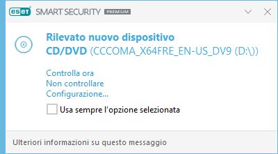 Rilevato nuovo dispositivo Rilevato nuovo dispositivo