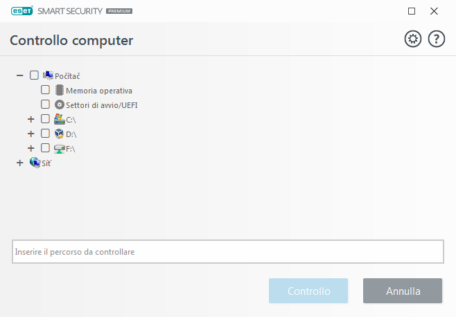 Controllo personalizzato