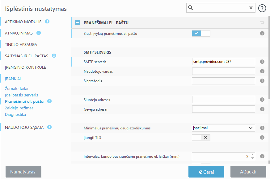 Pranešimų persiuntimas