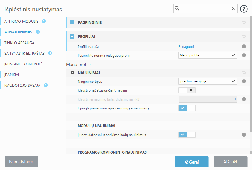Modulio atšaukimas Modulio atšaukimas