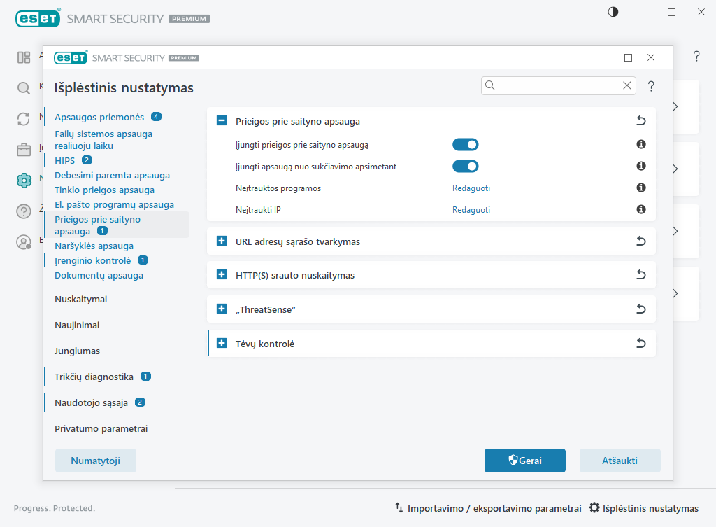 Prieigos prie saityno apsauga Prieigos prie saityno apsauga
