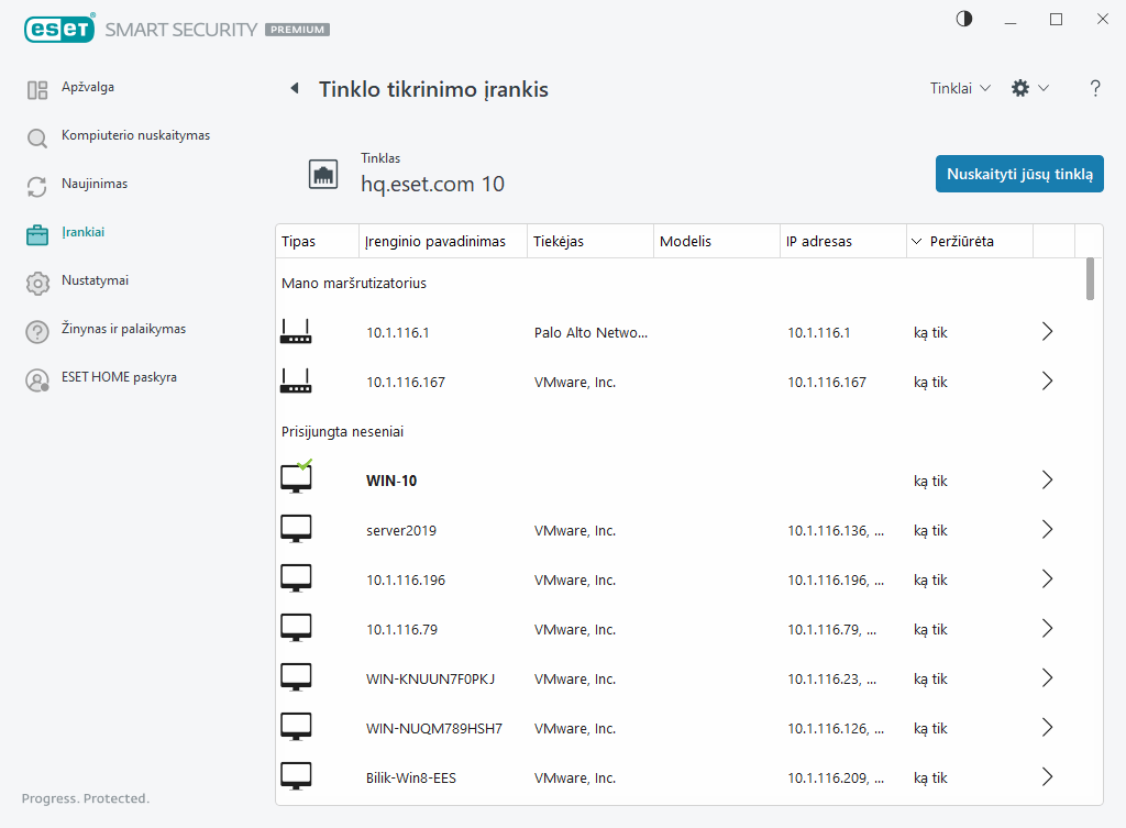 Tinklo tikrinimo įrankis Tinklo tikrinimo įrankis