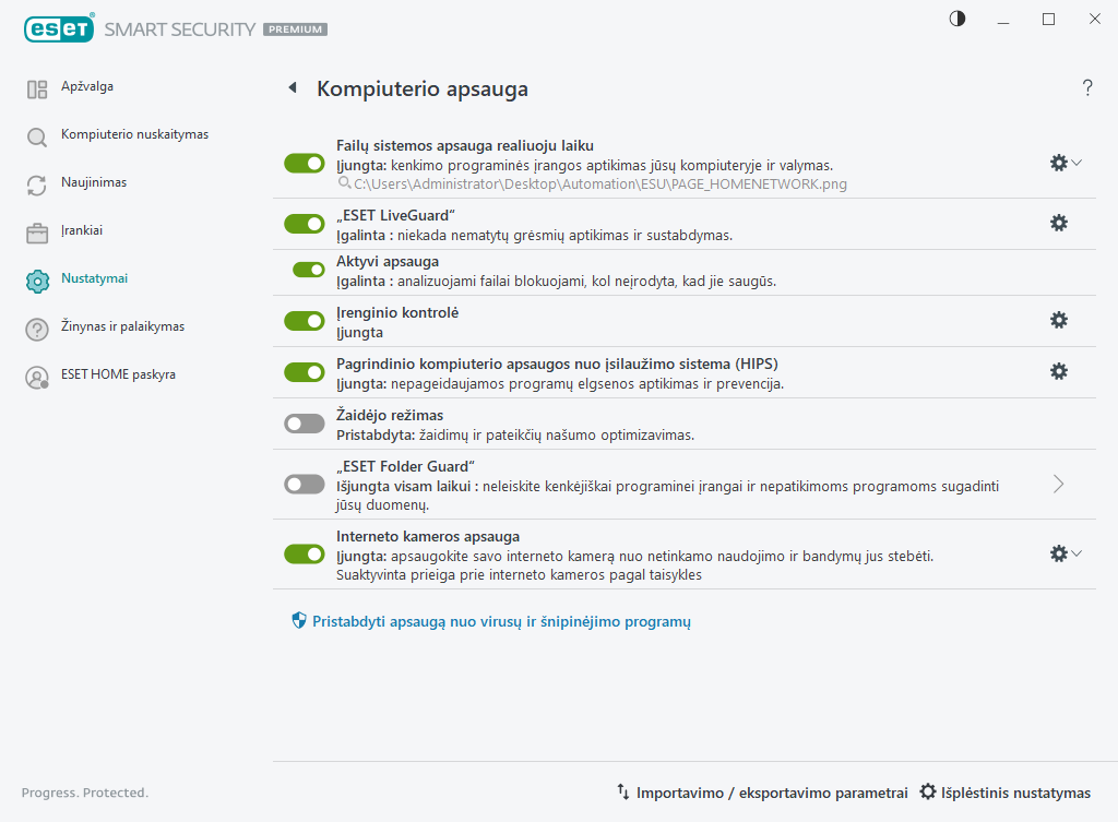 Kompiuterio apsauga Kompiuterio apsauga