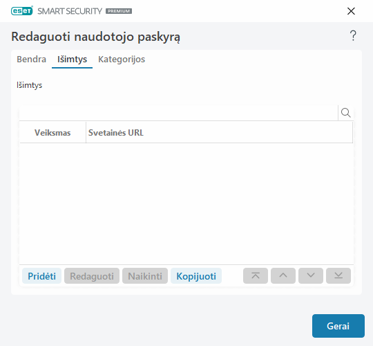 URL adreso ištrynimas URL adreso ištrynimas