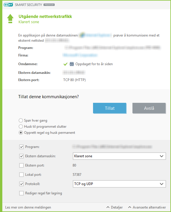 Utgående nettverkstrafikk