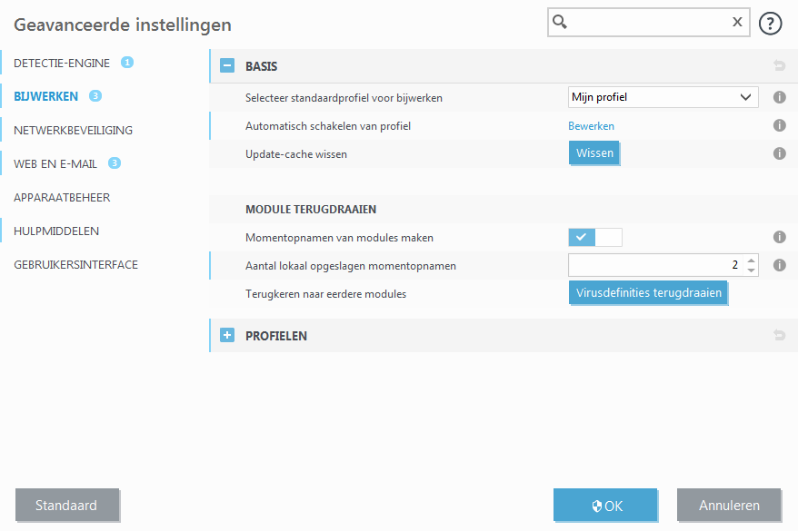 Module terugdraaien Module terugdraaien