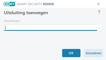Uitsluiting toevoegen Uitsluiting toevoegen
