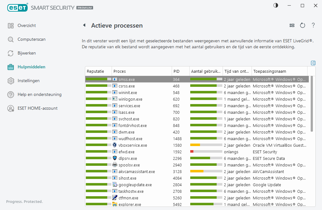 Actieve processen Actieve processen