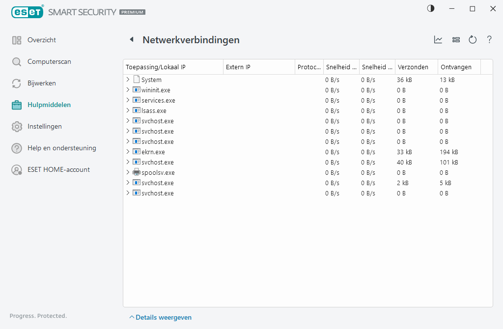 Netwerkverbindingen Netwerkverbindingen