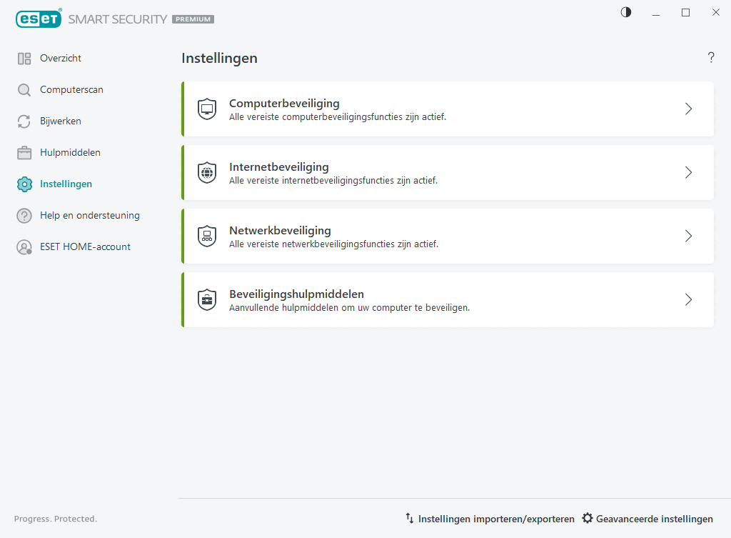 Instellingen Instellingen