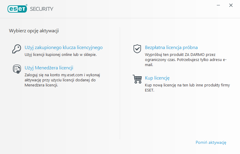Aktywacja produktu Aktywacja produktu