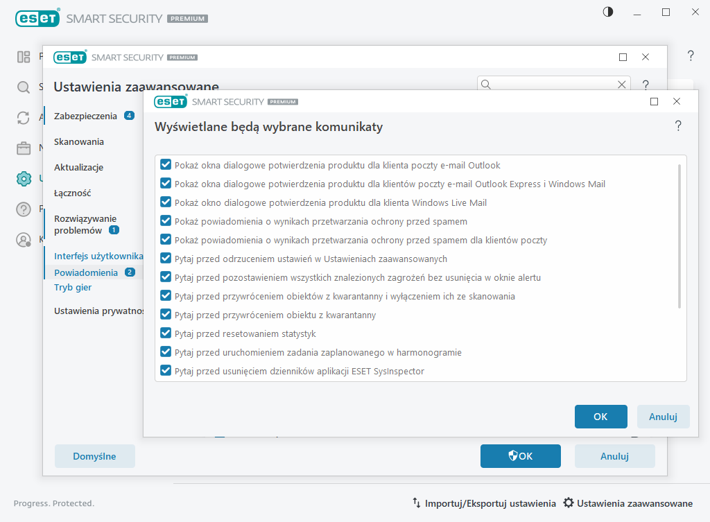 Komunikaty wymagające potwierdzeń Komunikaty wymagające potwierdzeń