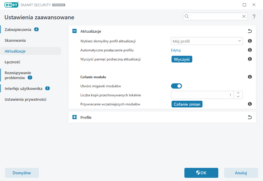 Interwał czasu wycofywania Interwał czasu wycofywania