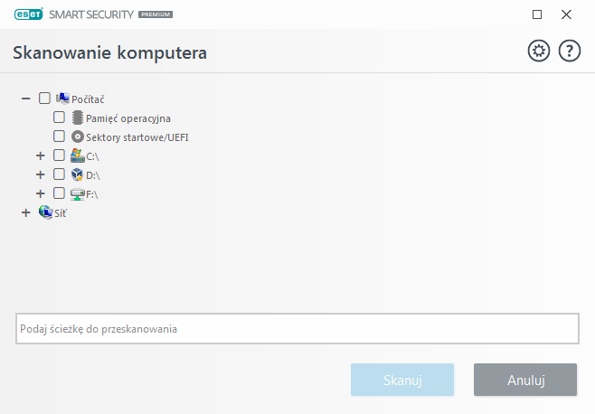 Skanowanie niestandardowe Skanowanie niestandardowe