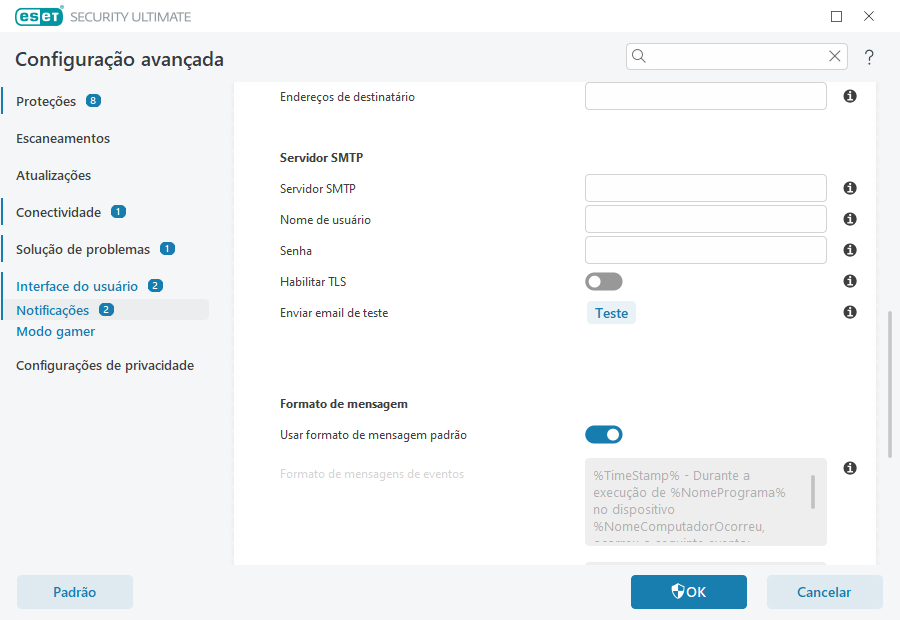Encaminhamento de notificações Encaminhamento de notificações