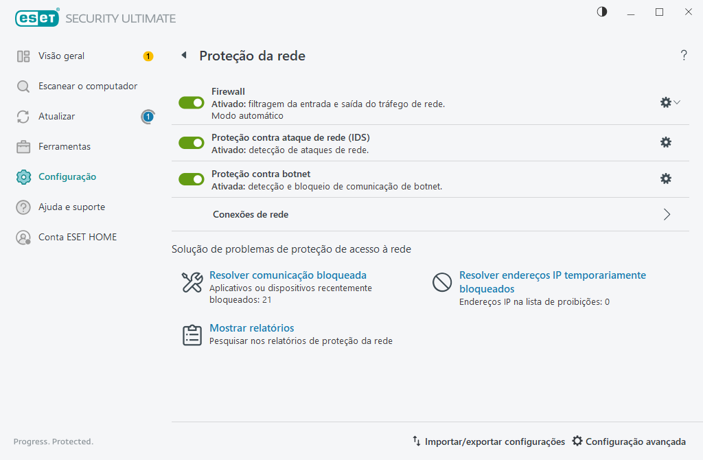 Proteção de rede Proteção de rede
