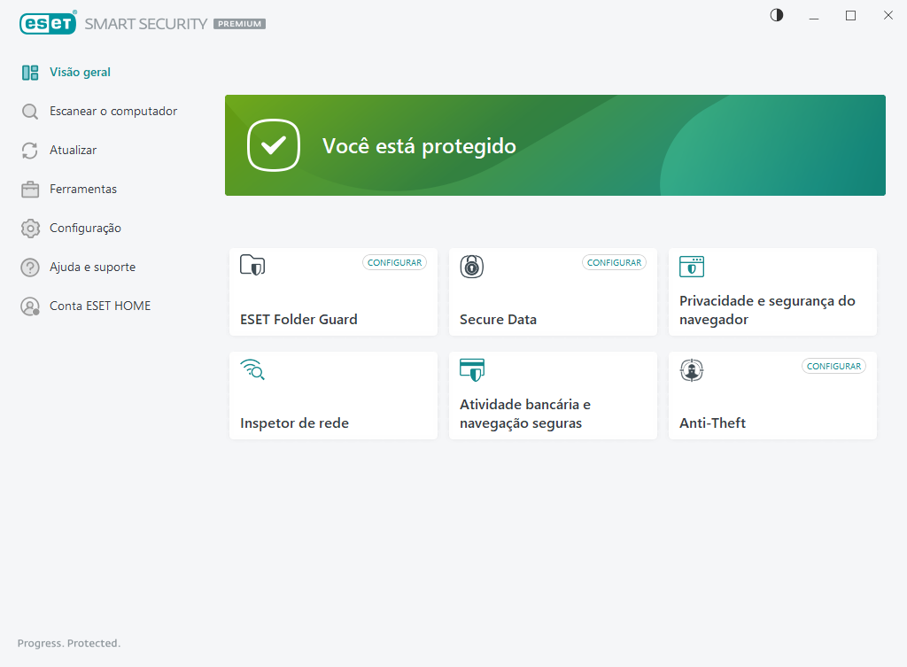 Status da proteção Status da proteção