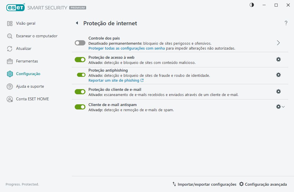 Proteção de internet Proteção de internet