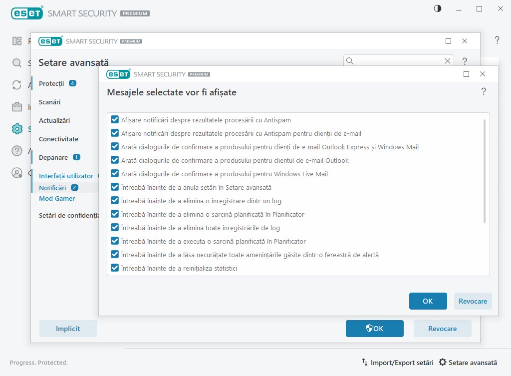 Mesaje de confirmare Mesaje de confirmare