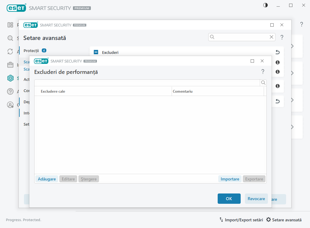 Excluderi de performanță Excluderi de performanță