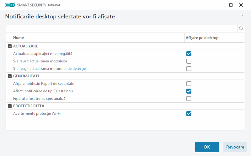 Notificări desktop Notificări desktop