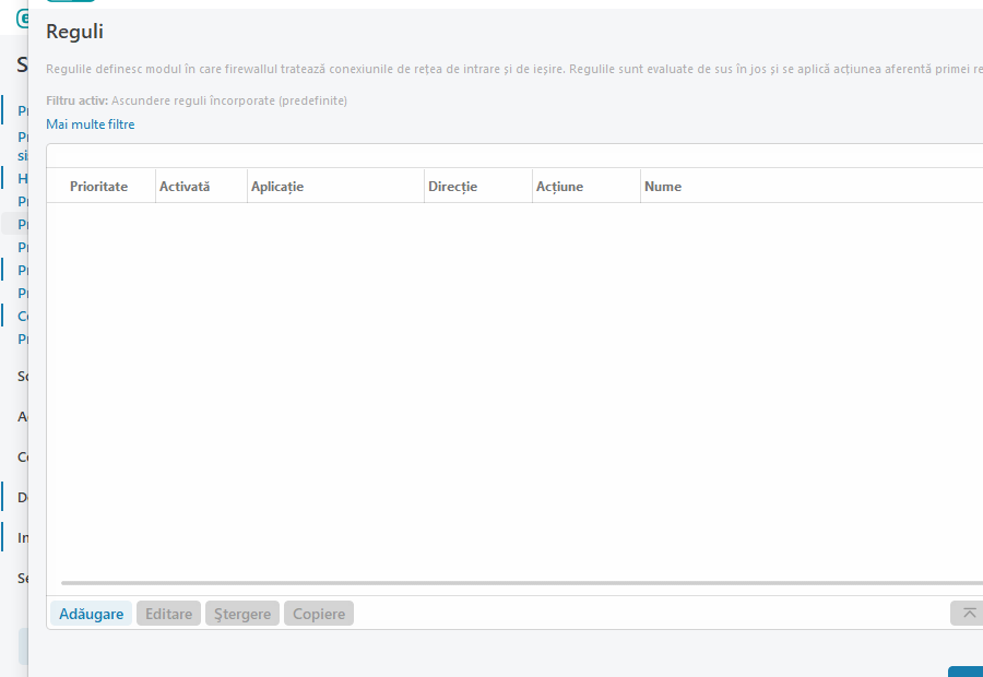 Reguli firewall Reguli firewall