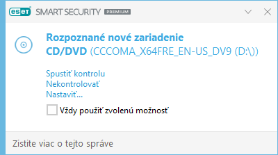 Rozpoznané nové zariadenie Rozpoznané nové zariadenie