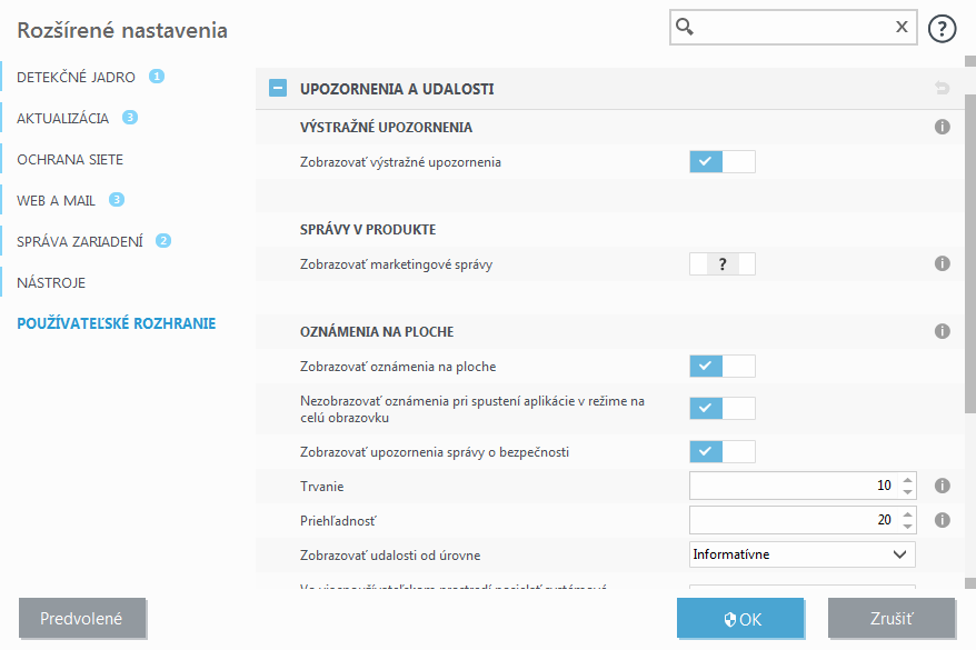 Interaktívne upozornenia