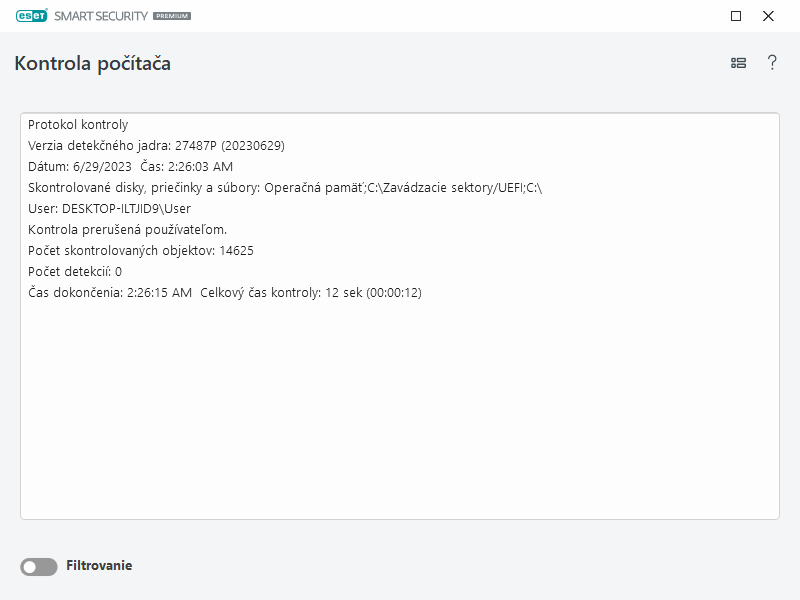 Protokol o kontrole počítača