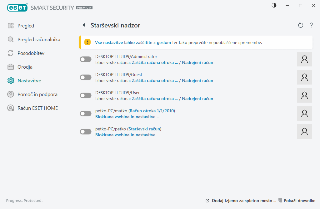 Starševski nadzor Starševski nadzor