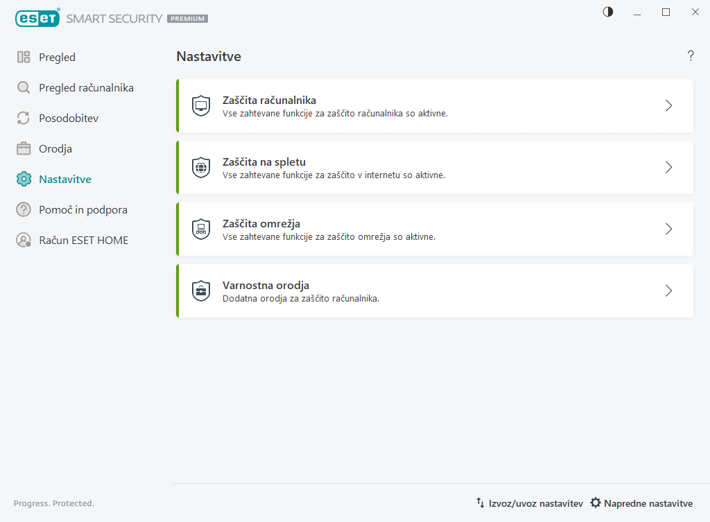Nastavitve Nastavitve