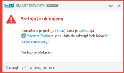 Pretnja je uklonjena Pretnja je uklonjena
