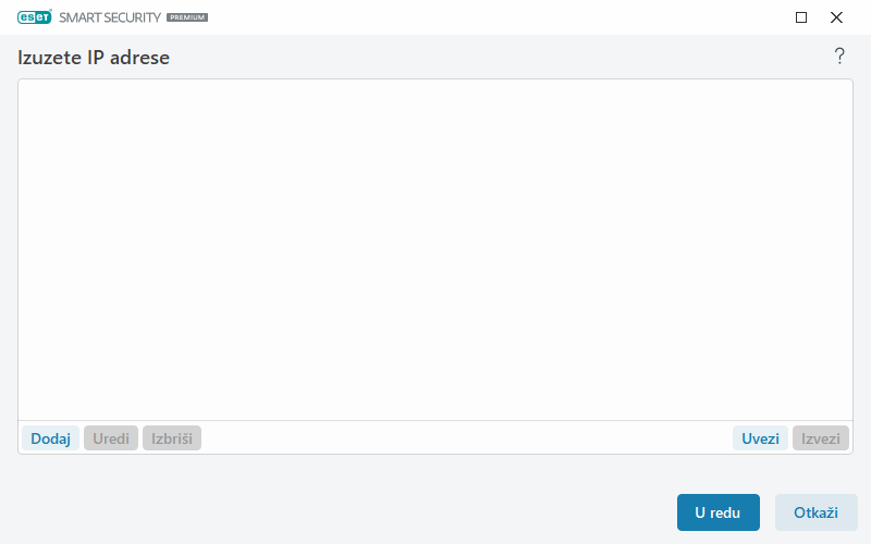 Izuzeta IP adresa Izuzeta IP adresa