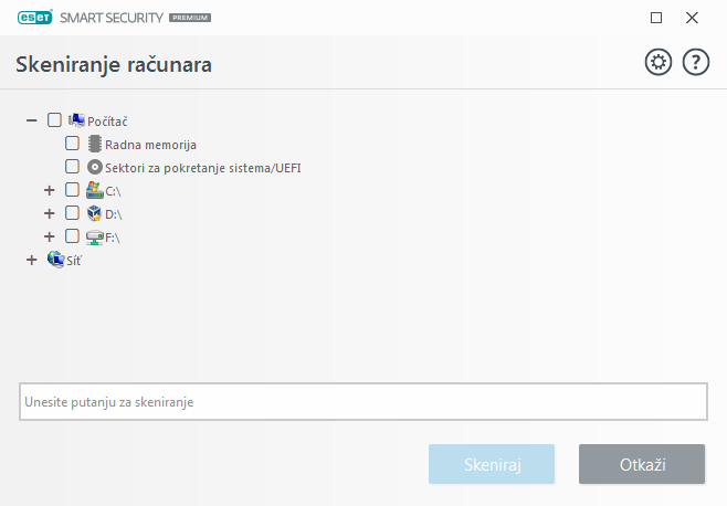 Prilagođeno skeniranje Prilagođeno skeniranje