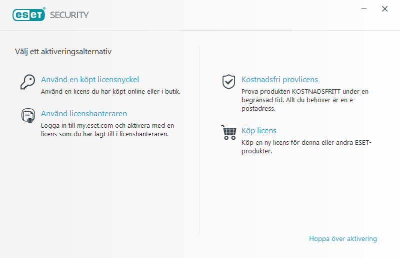 Produktaktivering Produktaktivering