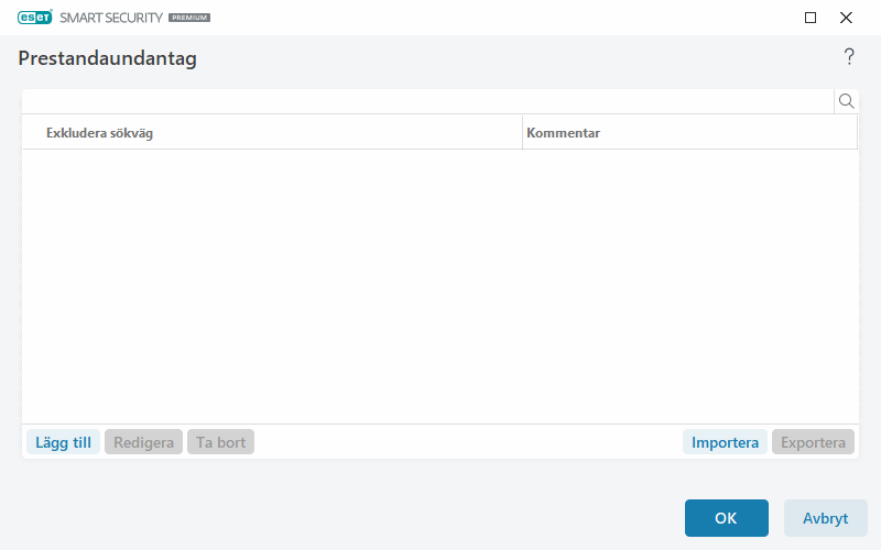 Prestandaundantag Prestandaundantag
