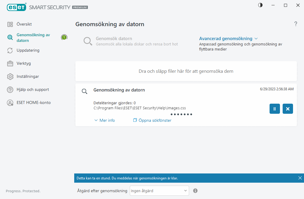 Genomsökning av datorn