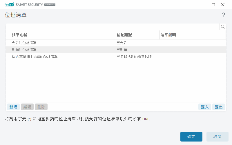 位址清單 位址清單