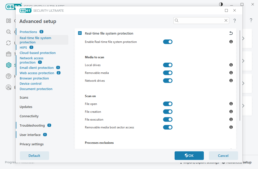Real-time file system protection