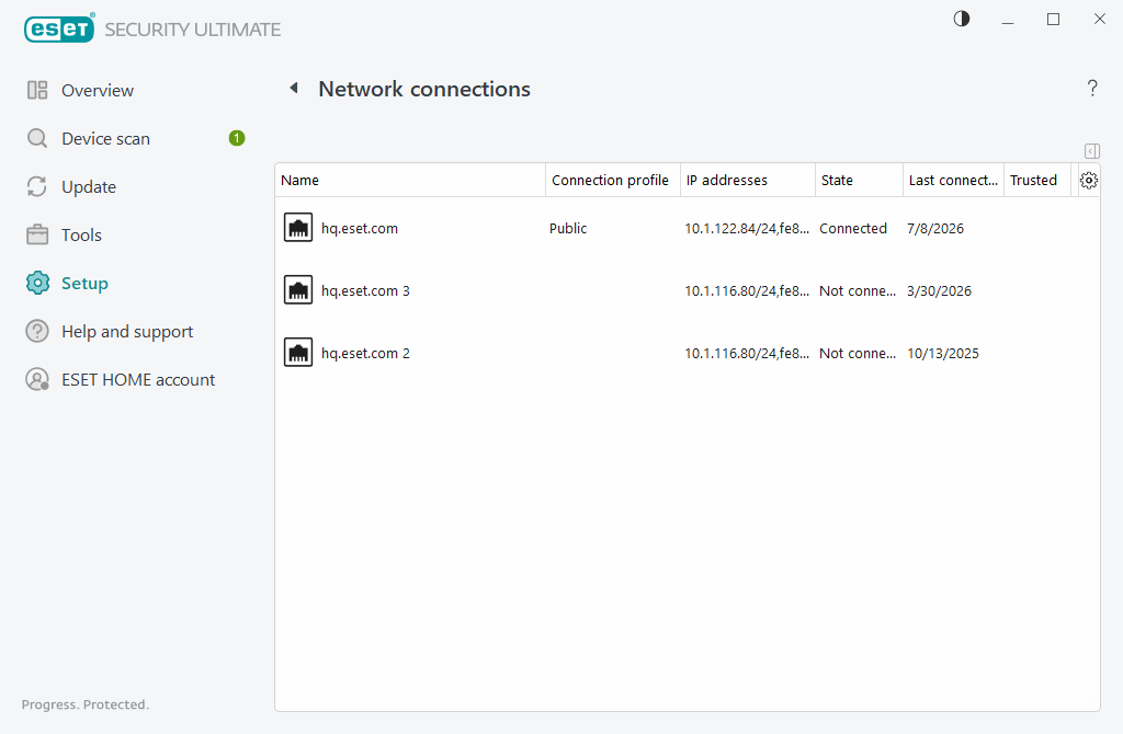 Network connections