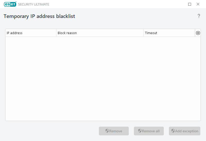 Temporary IP address blacklist Temporary IP address blacklist