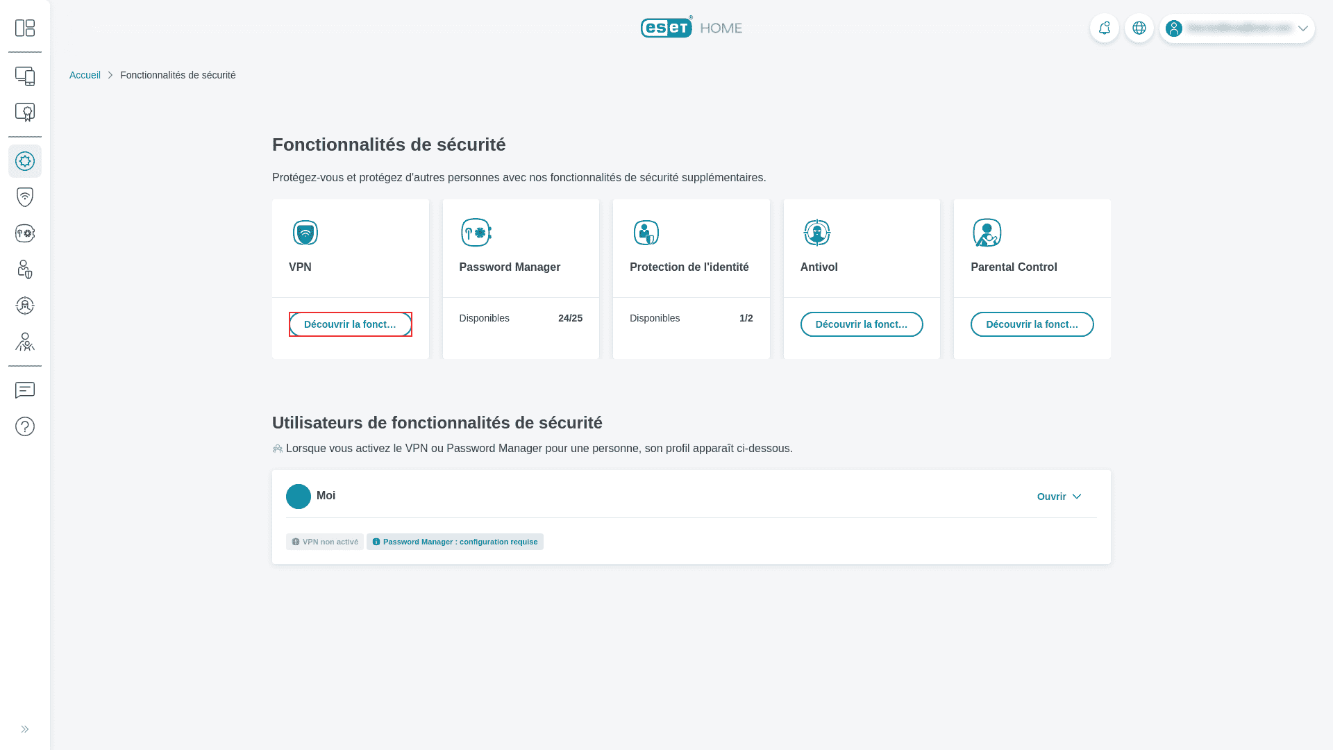 Fonctionnalité VPN