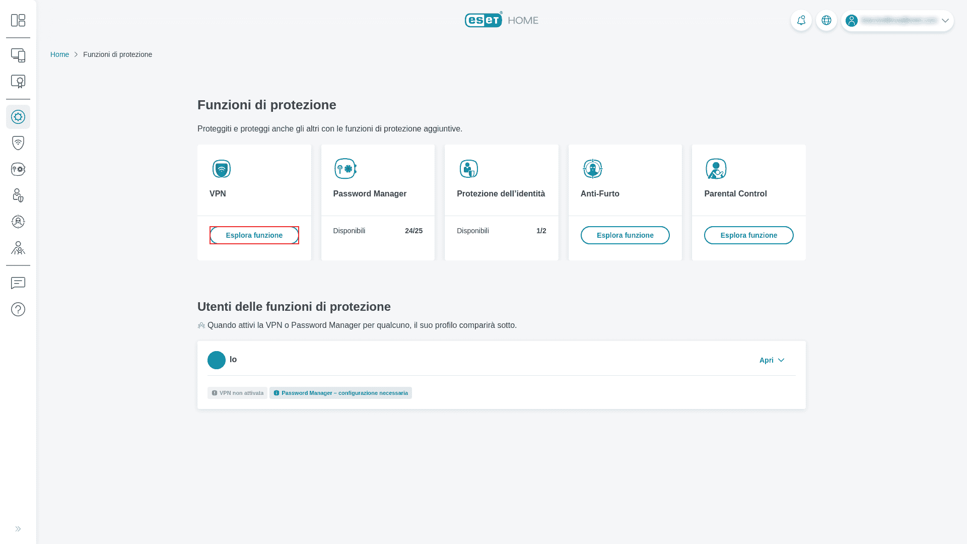 Funzione VPN